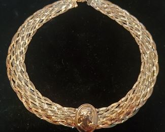 stunning sparkly sterling silver .925 vintage necklace 29.52g 16"