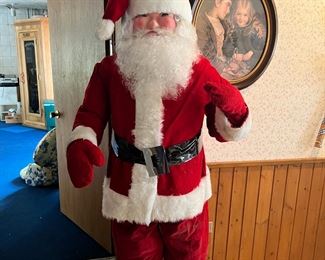 Vintage Life Size Santa (approx 5'10") 