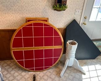 Vintage Heavy Wood Table with Tile Top (disassembled for storage purposed - NOT BROKEN)