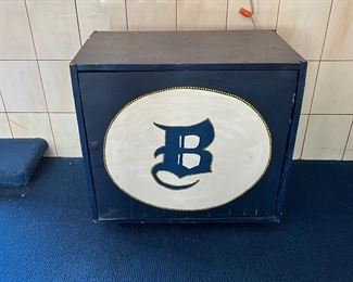 Vintage Bar Cabinet with Swivel Door