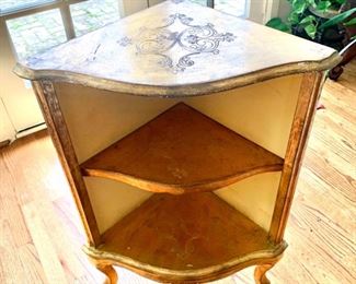 Gold gilt corner table
