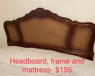 Drexel Country French headboard, frame & mattress   $195.00