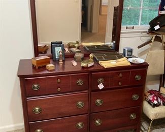 Six drawer double dresser w/mirror   $150.00