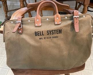 Vintage Bell System canvas & leather lineman's bag   $75.00