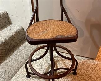 Vintage chair labeled 'Operator's Chair Western Electric'     $125.00