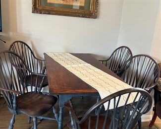 Solid wood dinette with 5 chairs