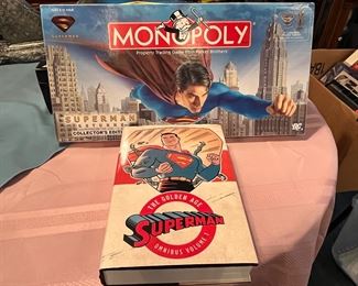 Superman Monopoly game and many books