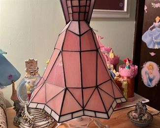 Disney princess ballgown stained glass lamp