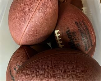 Footballs - many signed!