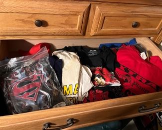 Superman t-shirts (most new with tags!), jackets and costume.....