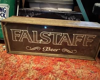 Falstaff lighted beer sign