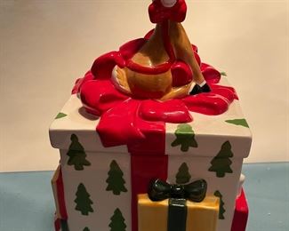 Lenox Rudolph the red nosed reindeer cookie jar