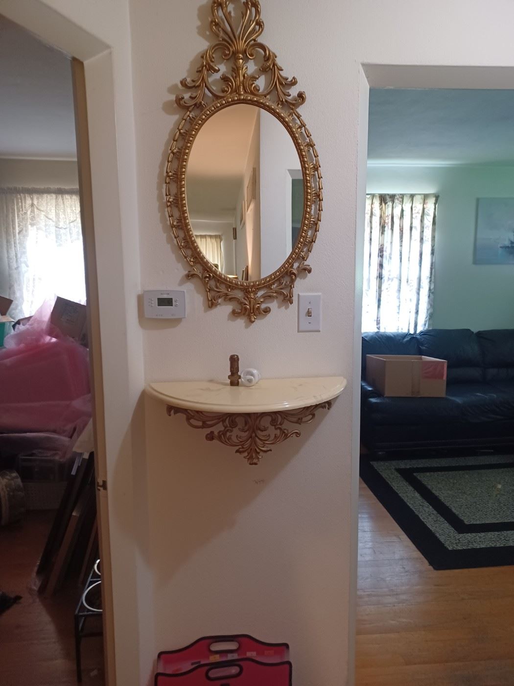 Wall mirror and shell 30.00