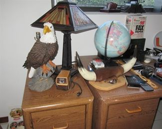 168 st stained glass lamp, eagle