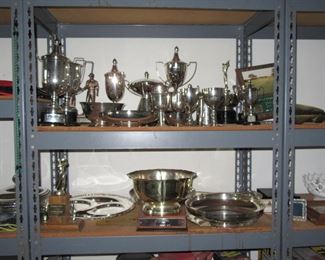 168 st silver plate and trophies