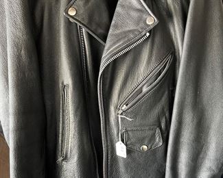 Men’s leather motorcycle jacket