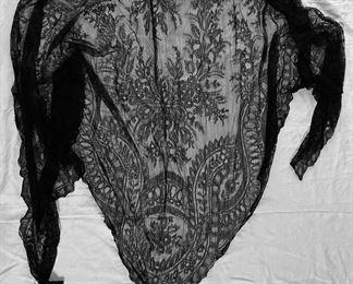 Chantilly lace shawl