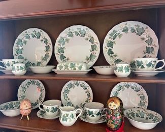 $75 place setting for 8 NIKKO Green Wood