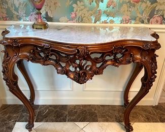 Louis XV marble console table 