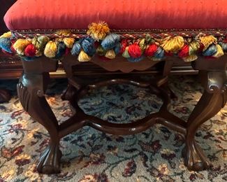 Sherril ottomans carved