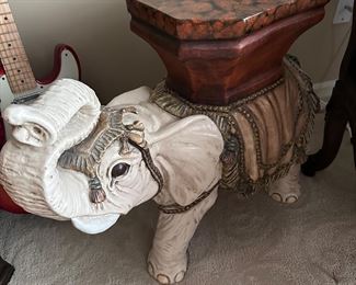 Marble elephant planter 