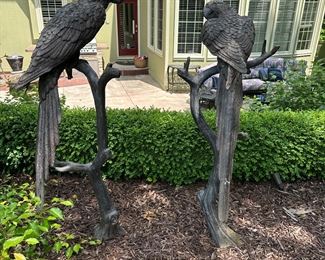 Parrot statuary 2 pieces