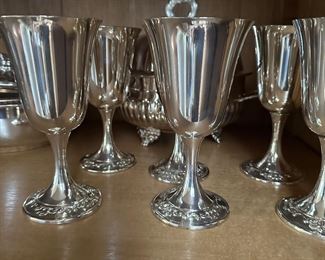 Gorham sterling goblets 1128