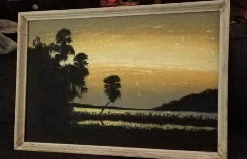 Original Florida Highwaymen Willie Daniels on board 2 feet x 3 feet