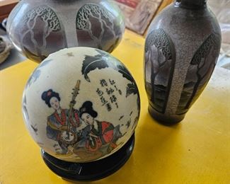 Ken Jensen pottery and Asian decor