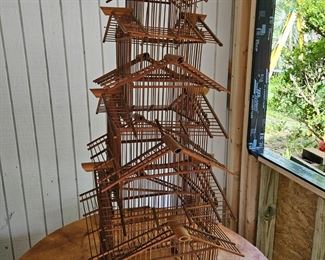 Wood birdcage