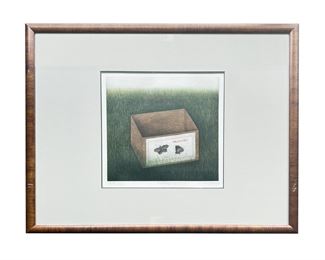 Kyu-Baik Hwang (Korea 1932-) "Butterfly" Mezzotint