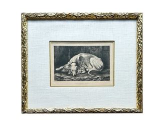 Auguste Lancone Late 19th C. Etching