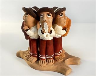 Peruvian Whistle Circle Figurine