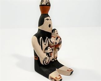 Signed Native American Storyteller Figurine