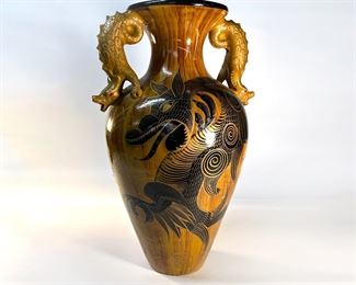 Chinese Dragon Floor Standing Vase