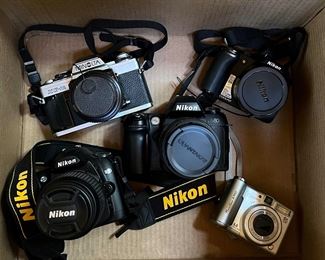 Nikon and Minolta Cameras, both Digital and SLR’s