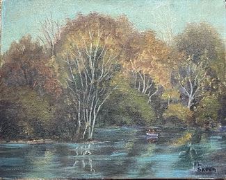 Vintage Signed Oil on Canvas 