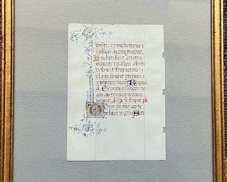 Illuminated Manuscript Fragment