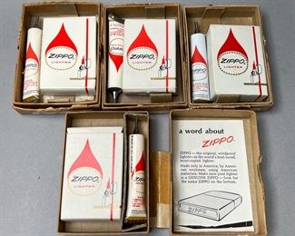 Monogramed Zippo Lighters in Original Boxes 