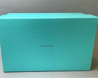 Tiffany & Co Pair of Crystal Champagne Flutes, Still Wrapped in Original Box