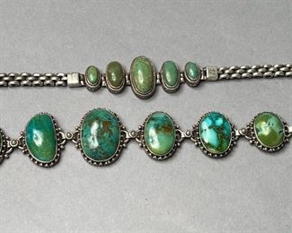 Sterling Silver and Turquoise Bracelets 