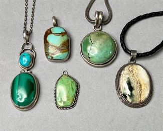 Assorted Sterling Silver Native American Pendants, sold individually 