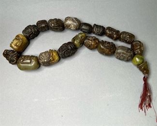 Hand Carved Stone Tibetan Prayer Beads 