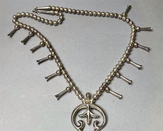 Tested Silver (not tested) Navajo Necklace 
