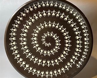 Monumental Art Pottery Charger, Signed and Dated 