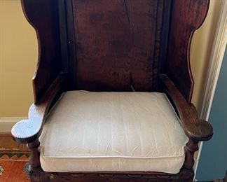 Early 1800’s English Walnut Wing Chair 