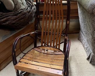 Primitive Adirondack Twig Rocking Chair