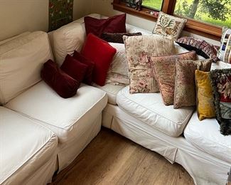 Sectional Sofa, bones!! To reupholster or get a new slip cover 