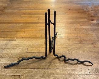 Modernist Brutalist Handcrafted Wrought Iron Christmas Tree Stand