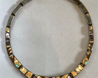 Signed Navajo Sterling Necklace 